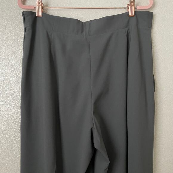 Lafayette 148 Pants Womens Size 12 Gray Wide Leg Pleated Wool High Rise Trouser - Picture 6 of 11